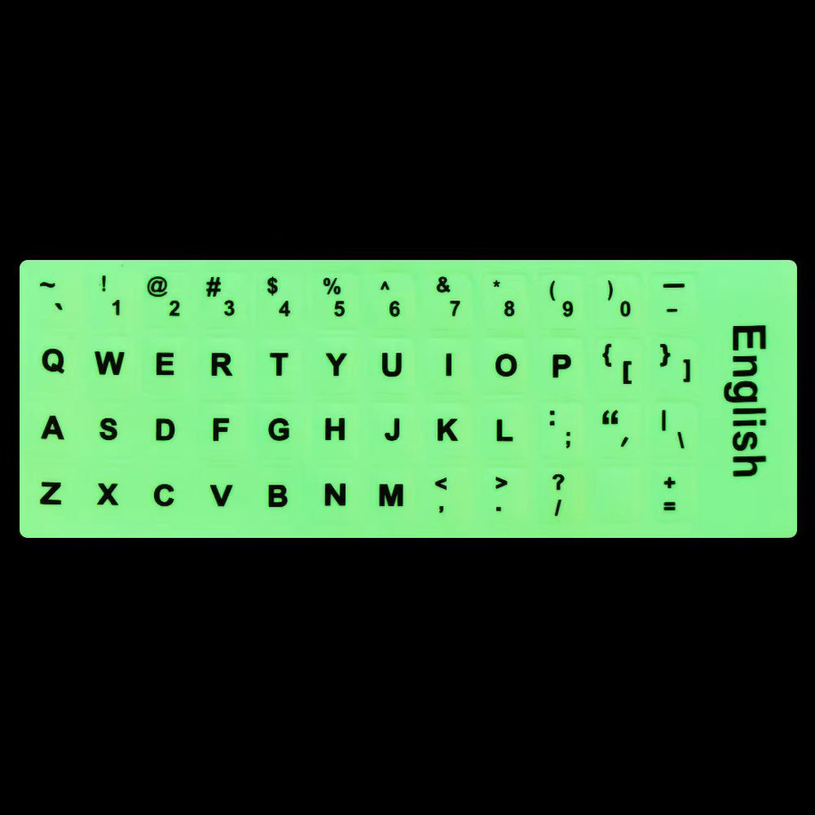 DITIPOO Leuchtende Tastaturaufkleber mit Buchstaben in Spanisch, Englisch, Russisch, Arabisch und Französisch als Schutzfolie - Bild 3