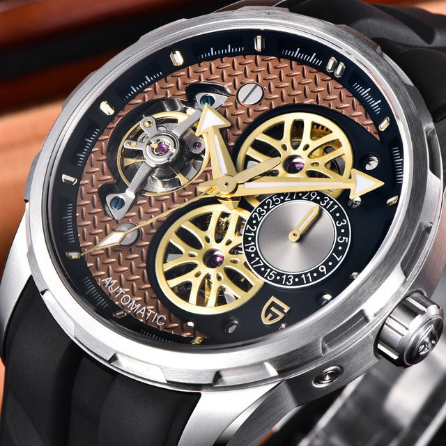 PAGANI DESIGN Armbanduhr, Automatik, Edelstahl, Kautschukarmband, Herren - Bild 1
