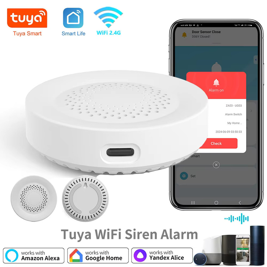 Tuya Zigbee WiFi Smart Sirene mit 100 dB Alarm Lautsprecher für dein Smart Home Security System kompatibel mit SmartLife und Alexa - Bild 6