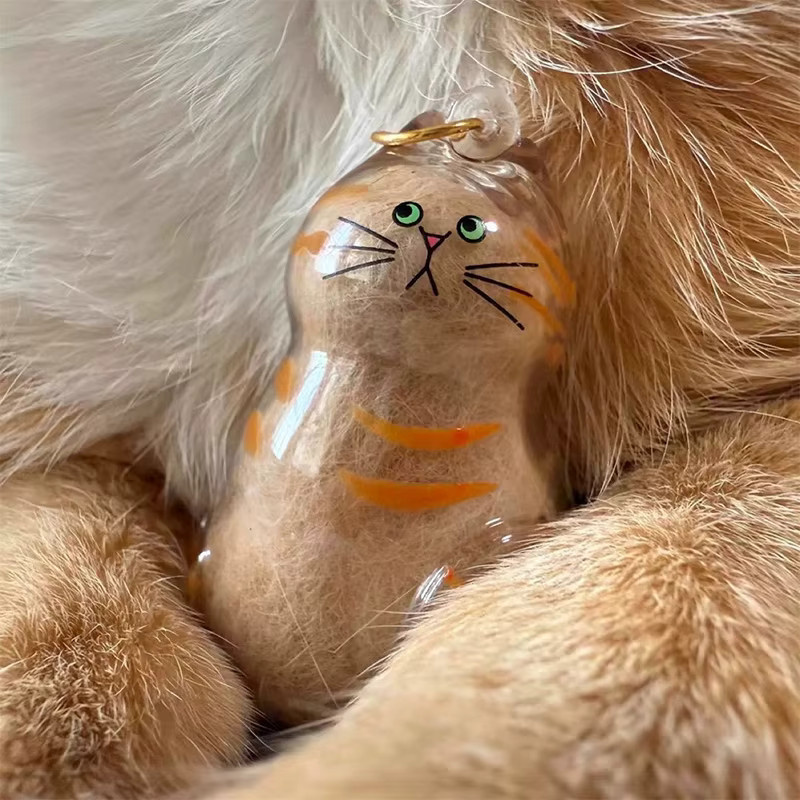 YUMEI Schlüsselanhänger, Kunststoff, Bunt, Siamese Tabby Hachi Cat Pendant - Bild 4