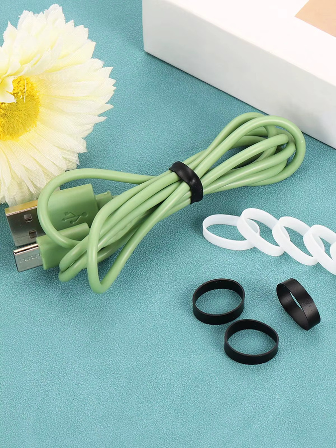 Starke elastische Silikon-Gummibänder als rutschfeste Ringe und Kabelbinder zum Verpacken von Kordeln und Taschen - Bild 4