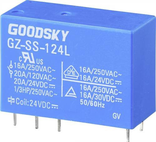 GoodSky GZ-SS-124L Printrelais 24 V/DC 20A 1 Wechsler in Blau - Bild 1