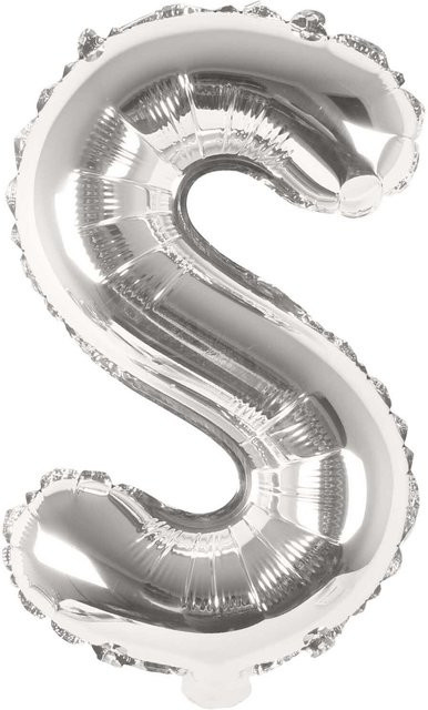 Rico Design Folienballon Buchstabe in Silber, Höhe: 36 cm - Bild 1