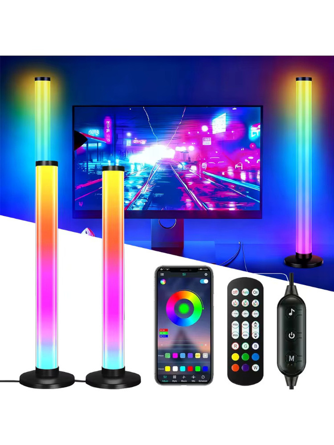 Bluetooth Smart RGB LED Lichtleiste mit Fernbedienung für TV-Hintergrundbeleuchtung und Gaming-Ambiente in Multicolour - Bild 7