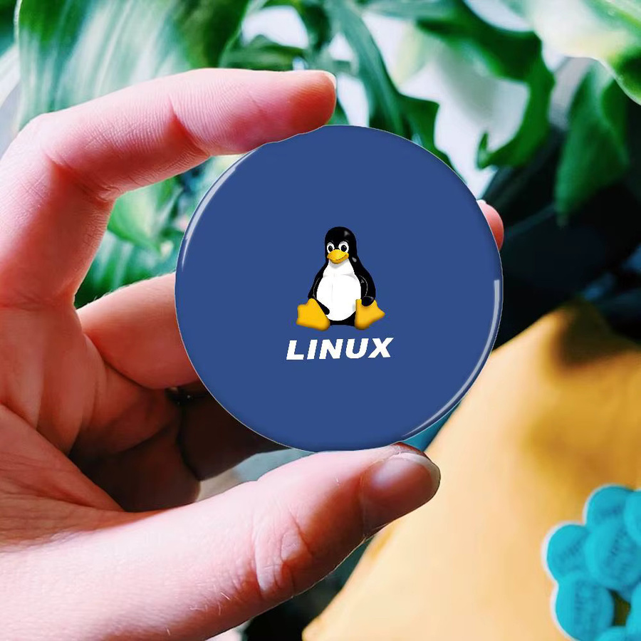 Brosche Linux-Betriebssystem Tux Penguin, 58 mm - Bild 4