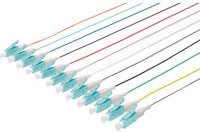 Digitus Glasfaser LWL Anschlusskabel DK-25332-02/3 mit 1x LC-Stecker und offenen Kabelenden, OM3 Pigtails, Multicolour, 50/125 µm - Bild 1