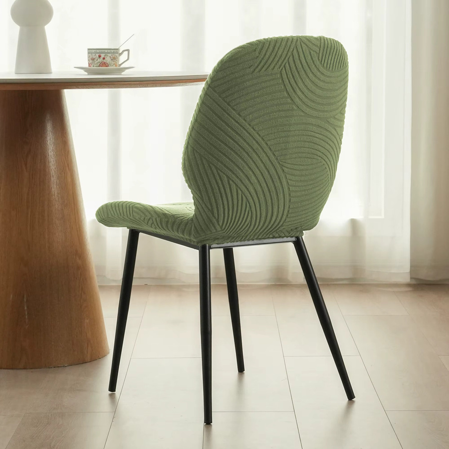 WANERQU Schmetterlingsförmige Gebogene Stuhlhülle, Elastische Esszimmerstuhlbezüge für Schalenstühle - Bild 3