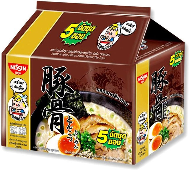 Nissin Instant Nudeln Premium Tonkotsu Ramen 5 x 60 g - Bild 1