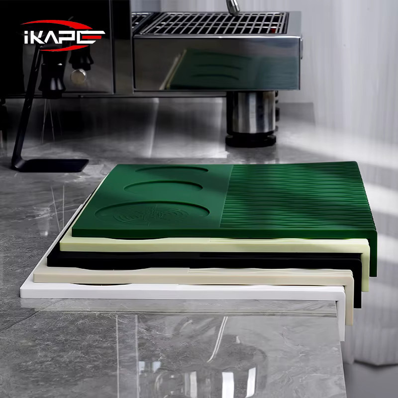 IKAPE Espresso-Tampermatte aus lebensmittelechtem Silikon in Schwarz, rechteckig - Bild 2