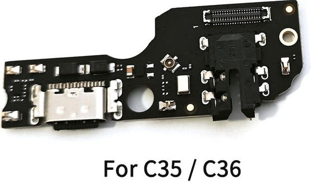 Oukitel USB-C Ladeplatine Flexkabel als Reparaturteil für C35 C36 C1 und C1 Pro in Schwarz - Bild 1