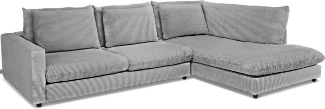 Polsterecke Sansibar Dagebüll in Grau mit Cord-Bezug und Armlehnen, L-Form, B/T/H: 321 x 228 x 84 cm - Bild 1