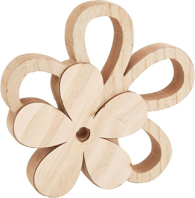 VBS Holz-Blume Duo in Beige aus MDF-Holz und Sperrholz - Bild 1