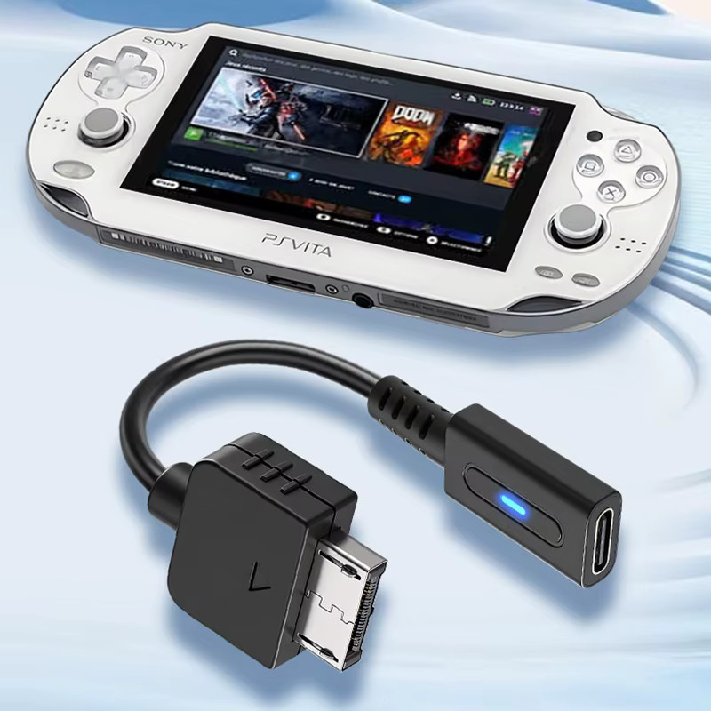 OULLX USB-C-Ladekabel für PlayStation Vita 1000 Konsole in Schwarz - Bild 5