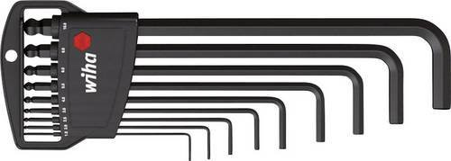 Wiha Stiftschlüssel-Set mit Classic Halter, 9-teilig, Sechskant-Kugelkopf, 1,5 mm bis 10 mm, schwarzoxidiert - Bild 1