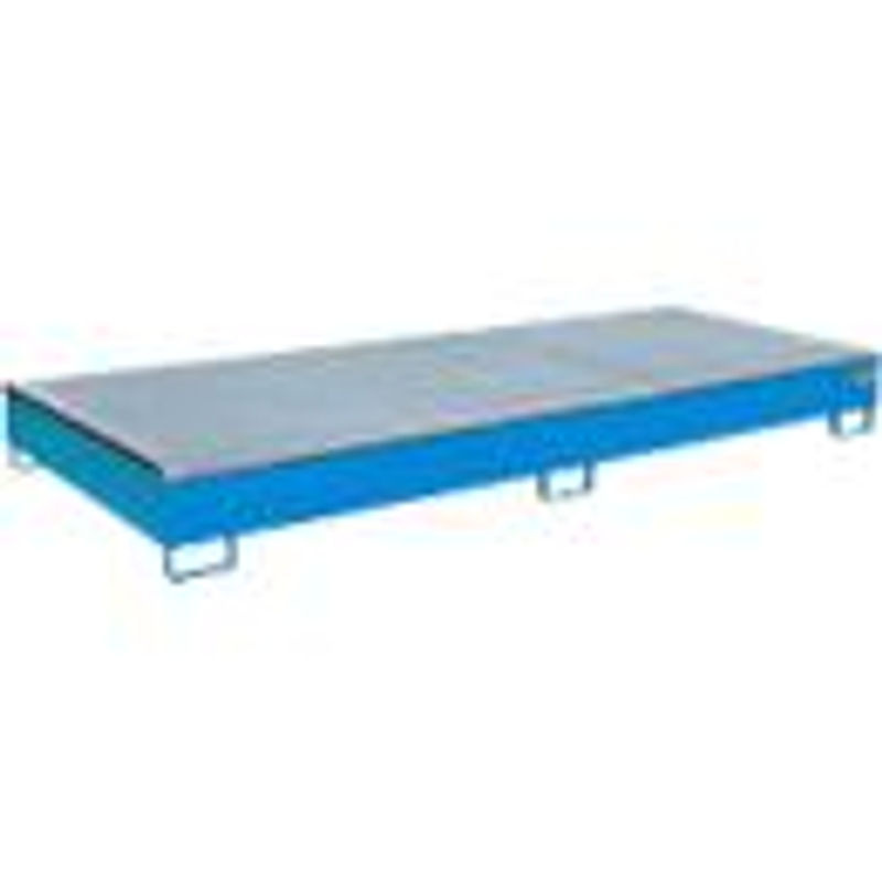 Bauer Regalwanne RW-GR 3300-2 PE in Lichtblau mit Gitterrost und PE-Einsatz, B/T/H: 326,2 x 131,2 x 26,7 cm - Bild 2
