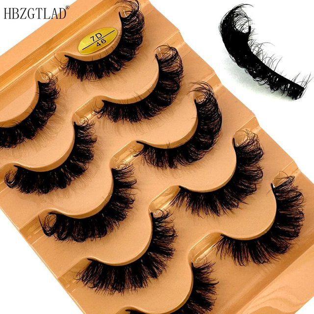 Künstliche Wimpern, 3D Wispy, D-Locken, Black, 5 Paar, Unisex - Bild 1