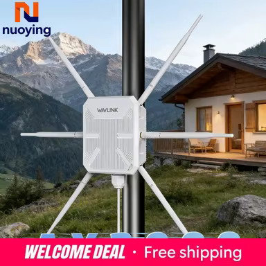 NUOYING AX3000 Outdoor WLAN-Mesh-Verstärker WiFi 6 Dual-Band 2,4G+5G PoE IP67 wetterfest in Weiß - Bild 2