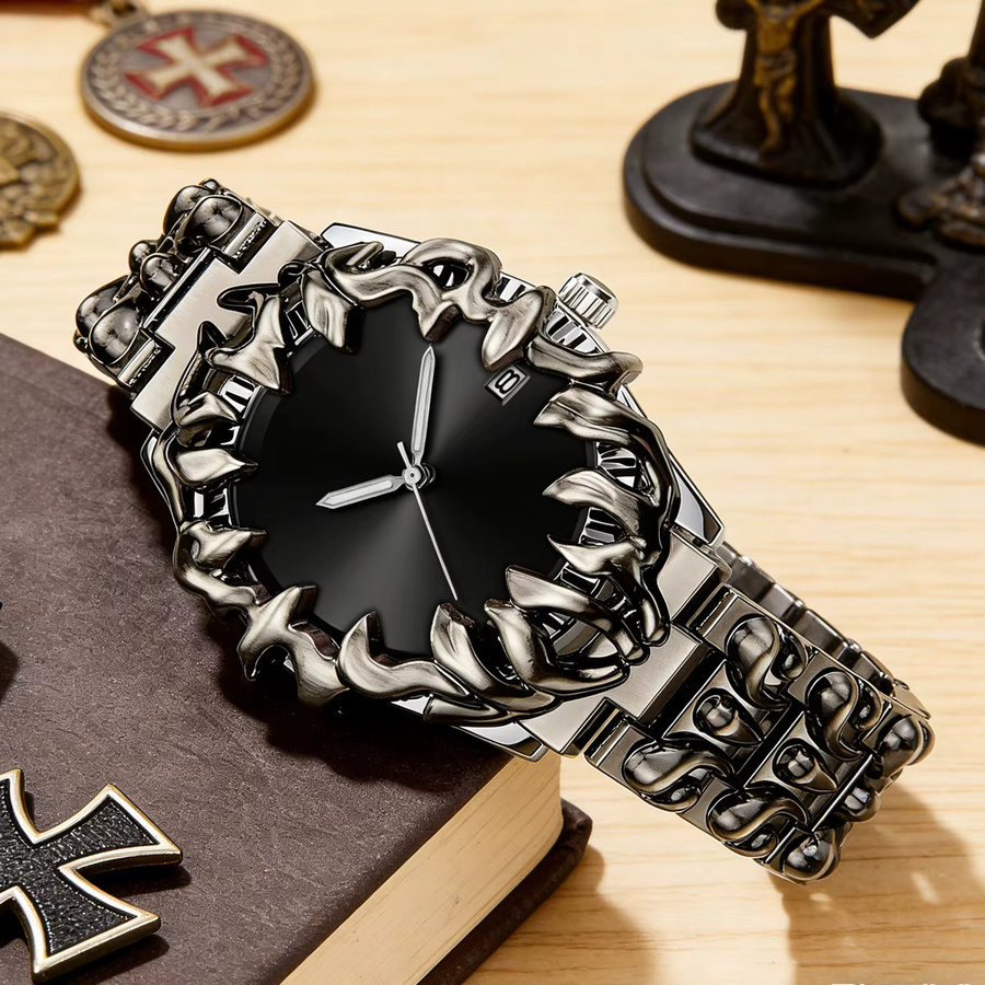 VA VA VOOM Armbanduhr Quarz, Edelstahl, 40 mm, Herren, Schwarz, Silber - Bild 3