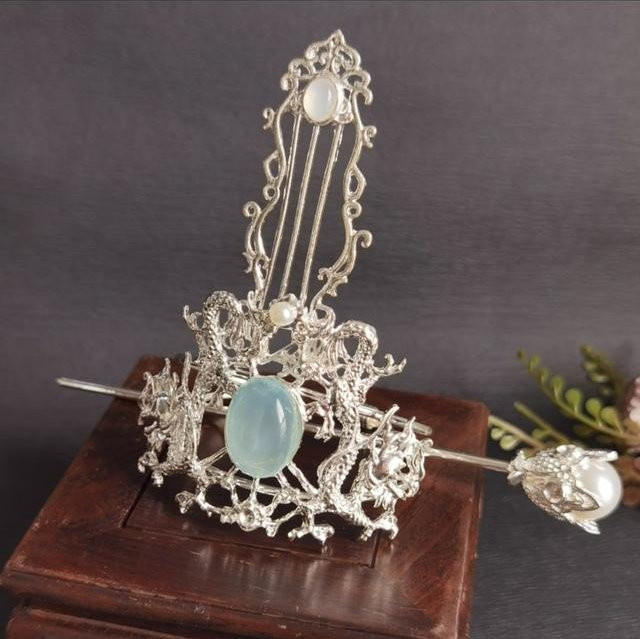 Wucifang Jewelry Haarkrone, Drachen, grau, Damen - Bild 1