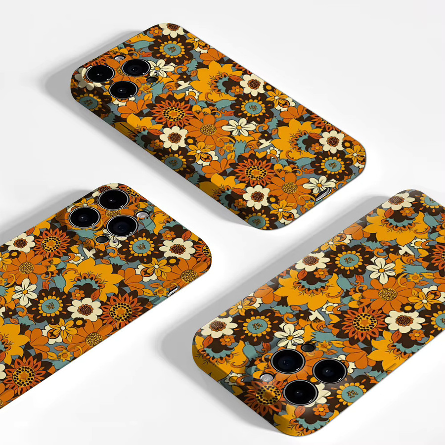 Potdemiel Sonnenblumen Handyhülle mit Rillen-Design für iPhone 17 16 15 14 13 Pro Max Plus, magnetisch, Multicolor - Bild 3