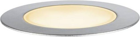 Paulmann Plug & Shine Floor LED-Bodeneinbaustrahler für Garten und Outdoor, silberfarben, Höhe: 3 cm, Durchmesser: 7 cm