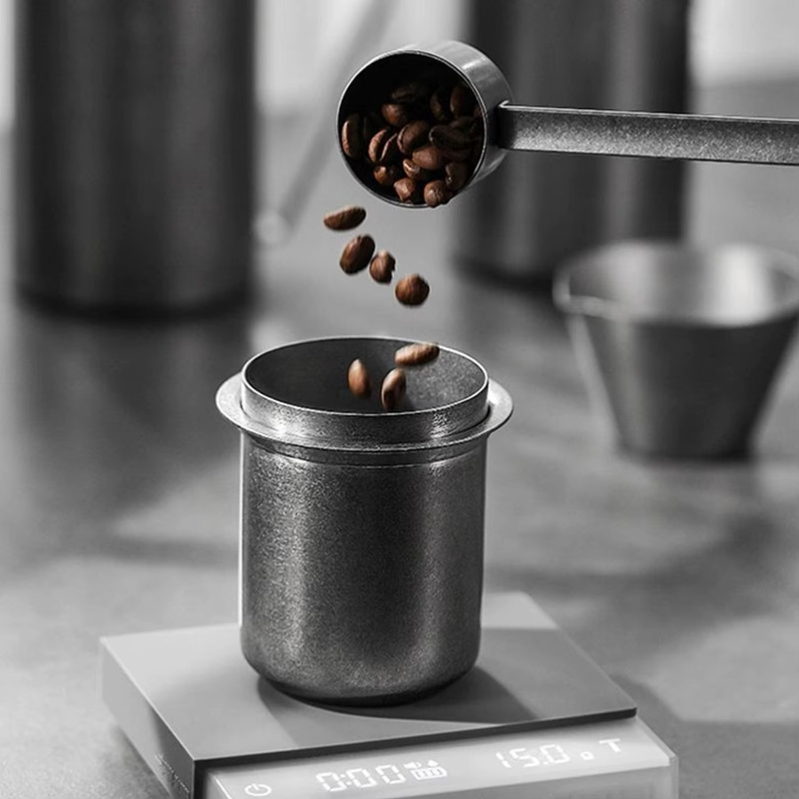 OANKR Espresso-Dosierbehälter aus Edelstahl für 58mm Siebträger in Silver oder Black - Bild 2