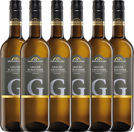 Württembergische WZG Remstal Grauburgunder Qualitätswein trocken 6 x 0,75 l