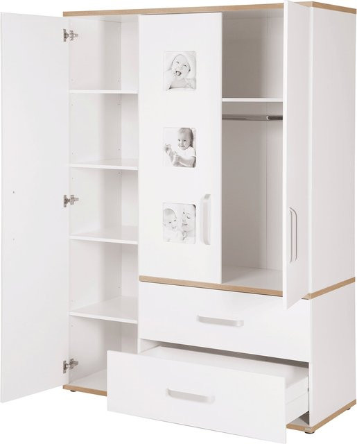 Roba Kleiderschrank Pia 3-türig in Eiche mit Soft-Close-Funktion für das Kinderzimmer - Bild 1