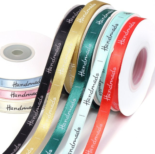 Bedrucktes Polyesterband in Beige und Multicolour für DIY-Dekorationen, Hochzeit und Geschenke, Breite: 10 mm, Länge: 22,86 m - Bild 1