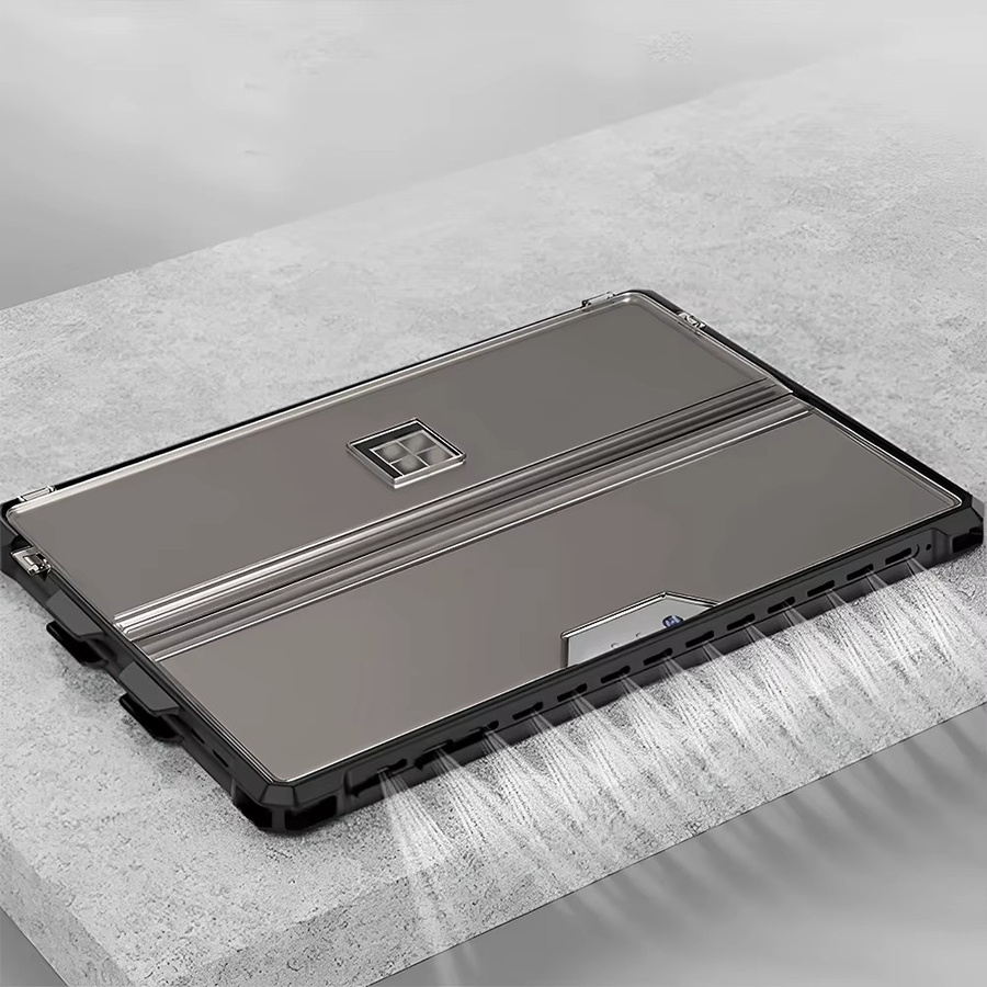 Robuste Schutzhülle für Microsoft Surface Pro 6, Pro 5 und Pro 4 in Grau, kompatibel mit Tastatur - Bild 4
