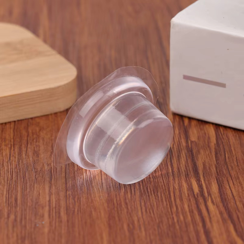 Sommer6 Transparenter Silikon-Türstopper ohne Bohren als Anti-Stoß-Pad für Zuhause und Büro - Bild 3