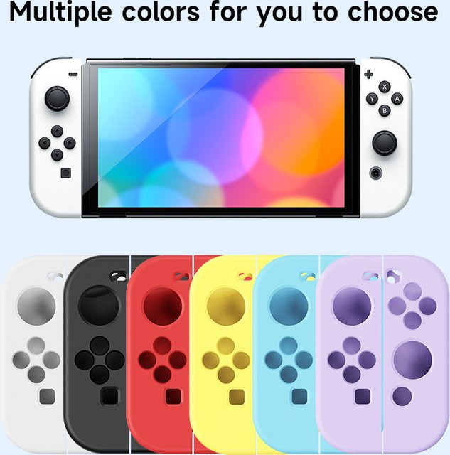 Nintendo Switch NS/OLED Schaltergriff-Schutzhülle aus TPU-Softshell in Gelb - Bild 1