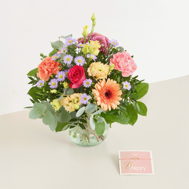 BLUME2000 Sonnengruß mit Herz-Armband Bouquet multicolour mixed - Bild 1
