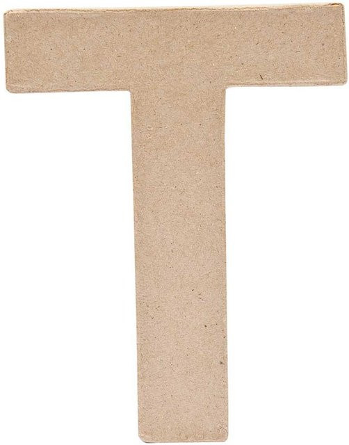 Rico Design 3D Papp-Buchstabe T stehend aus Pappe, Höhe: 17,5 cm - Bild 1
