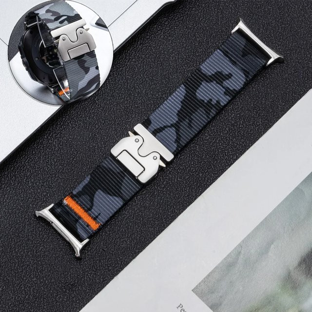 OAKCHARM Uhrenarmband Nylon, Schwarz, Herren, Samsung Galaxy Watch 7 Ultra 47 mm - Bild 1