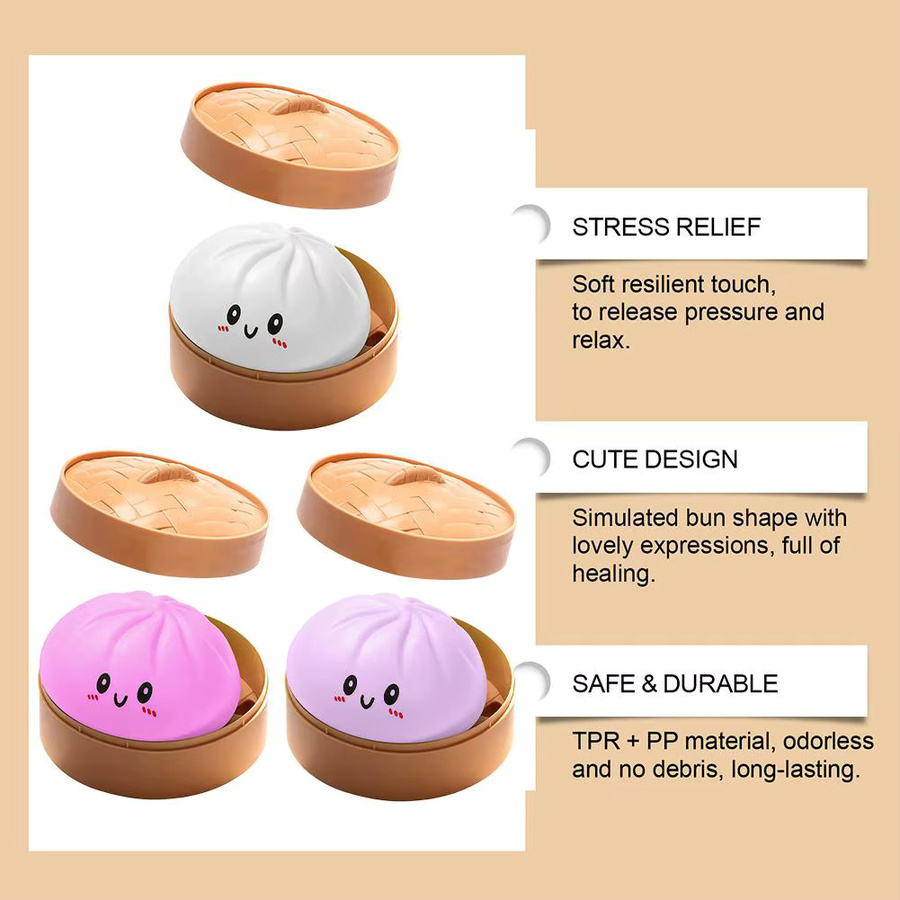 Midou Slow Rising Dumpling Squishy Squeeze Toys, weiß - Bild 2