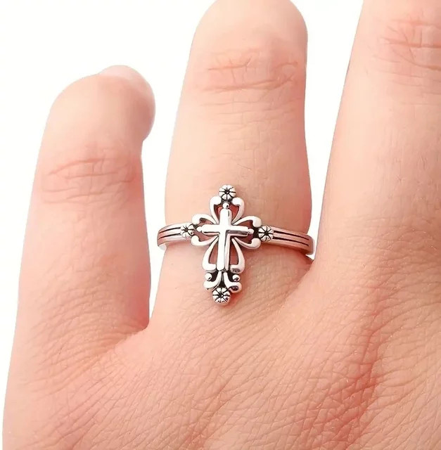 Huitan Ring, Silber, Damen, Kreuz - Bild 1