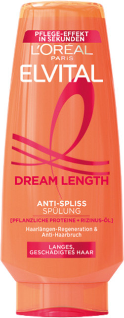 L'Oréal Elvital Dream Length Spülung, 200 ml, für strapaziertes Haar - Bild 1