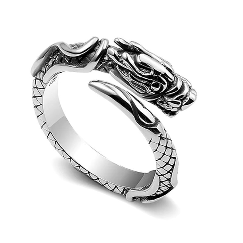 GaGa-Duck Ring, 925 Silber, Drache, Vintage - Bild 5