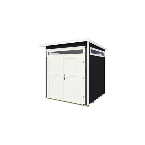 WEKA Designhaus 265 Gartenhaus aus Holz mit Flachdach in Anthrazit-Grau, B/H/T: 247 x 234 x 286 cm - Bild 3