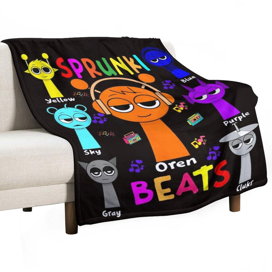 Sprunki Incredibox Kuscheldecke von JMG Household Supplies, flauschige Fleece-Tagesdecke für Kinder und Teenager, Mehrfarbig, B: 75 cm, L: 100 cm - Bild 2