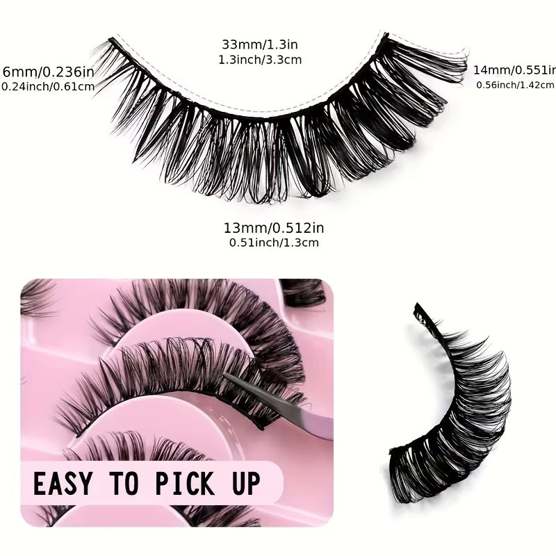 JIEFUXIN DD Curl Wimpern, 10 Paar, Natürlicher Look - Bild 6