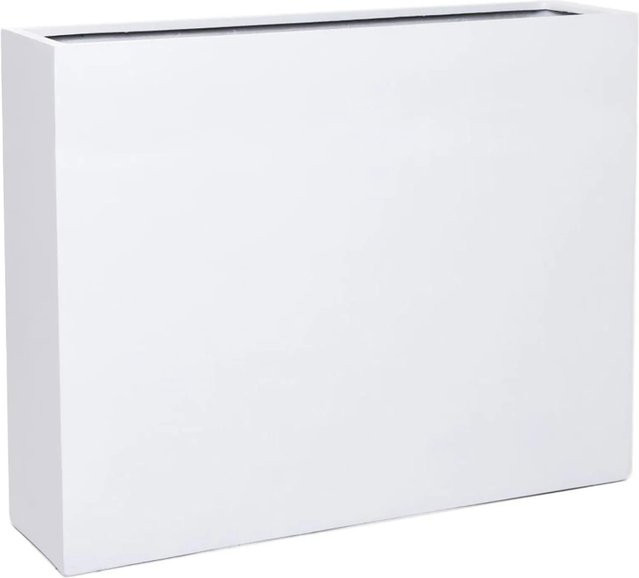 Vivanno Raumteiler Elemento Pflanzkübel aus Fiberglas in Weiß, B/T/H: 117 x 30 x 100 cm - Bild 1