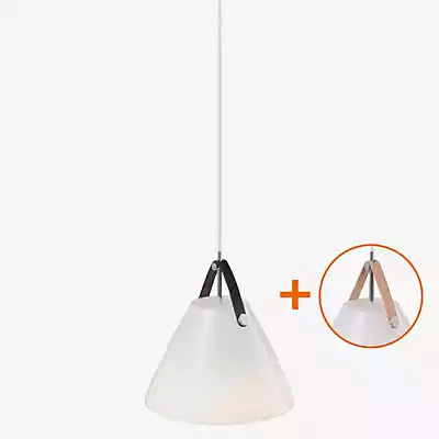 Design for the People Strap Pendelleuchte aus Opalglas in Weiß - Bild 1