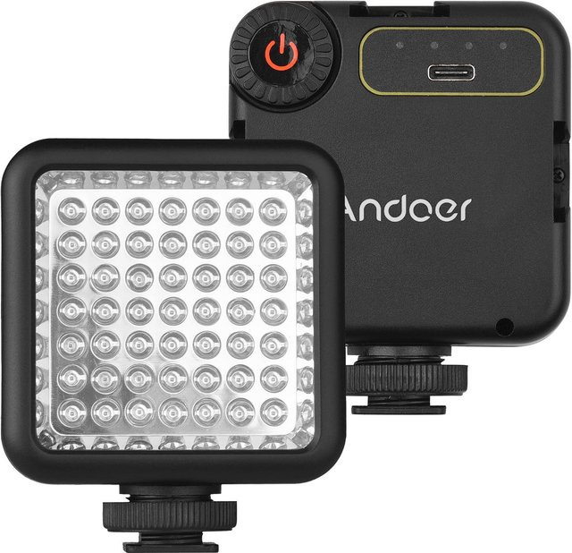 Andoer IR49S Mini IR Nachtsichtlicht Infrarot-Fotografielicht für Videokamera und Camcorder in Schwarz - Bild 1