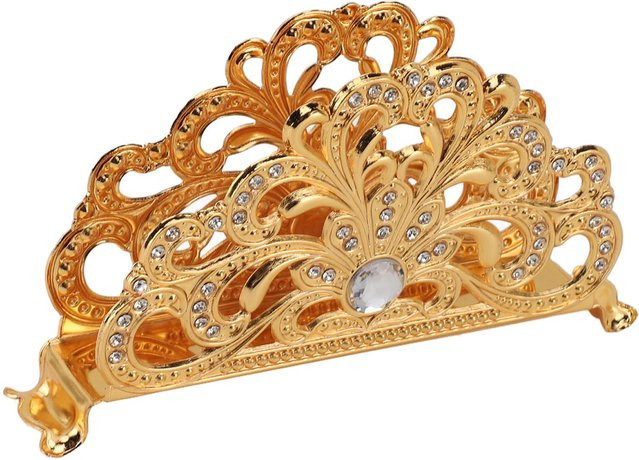 Serviettenhalter aus Metall in Gold und Braun im europäischen Stil - Bild 1