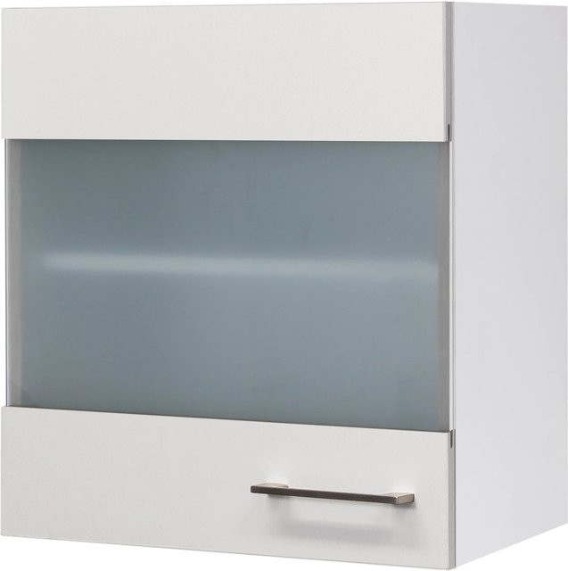 Flex-Well Küchen-Hängeschrank Vita mit Glastüren in Weiß Matt, B/H/T: 50 x 54,8 x 32 cm - Bild 1
