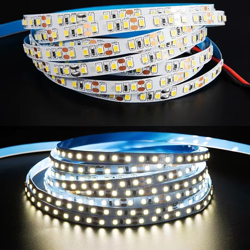 HICCIN LED-Streifenlicht DC 12 V mit CCT Farbtemperatur-Einstellung, 120 LEDs/m, SMD 2835, Weiß, für Küchenbandbeleuchtung und Akzentbeleuchtung - Bild 1