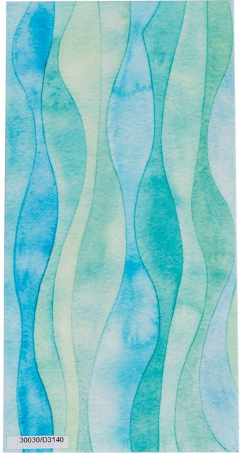 Verzierwachsplatte Wellen von Rayher in Blau und Grün, B/H: 20,0 x 10,0 cm - Bild 1