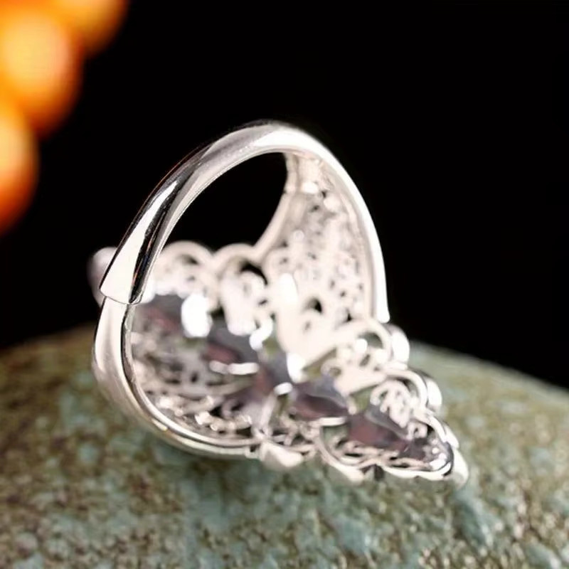 Huitan Bohemia Ring, Schwarz, Zirkonia, Damen - Bild 4